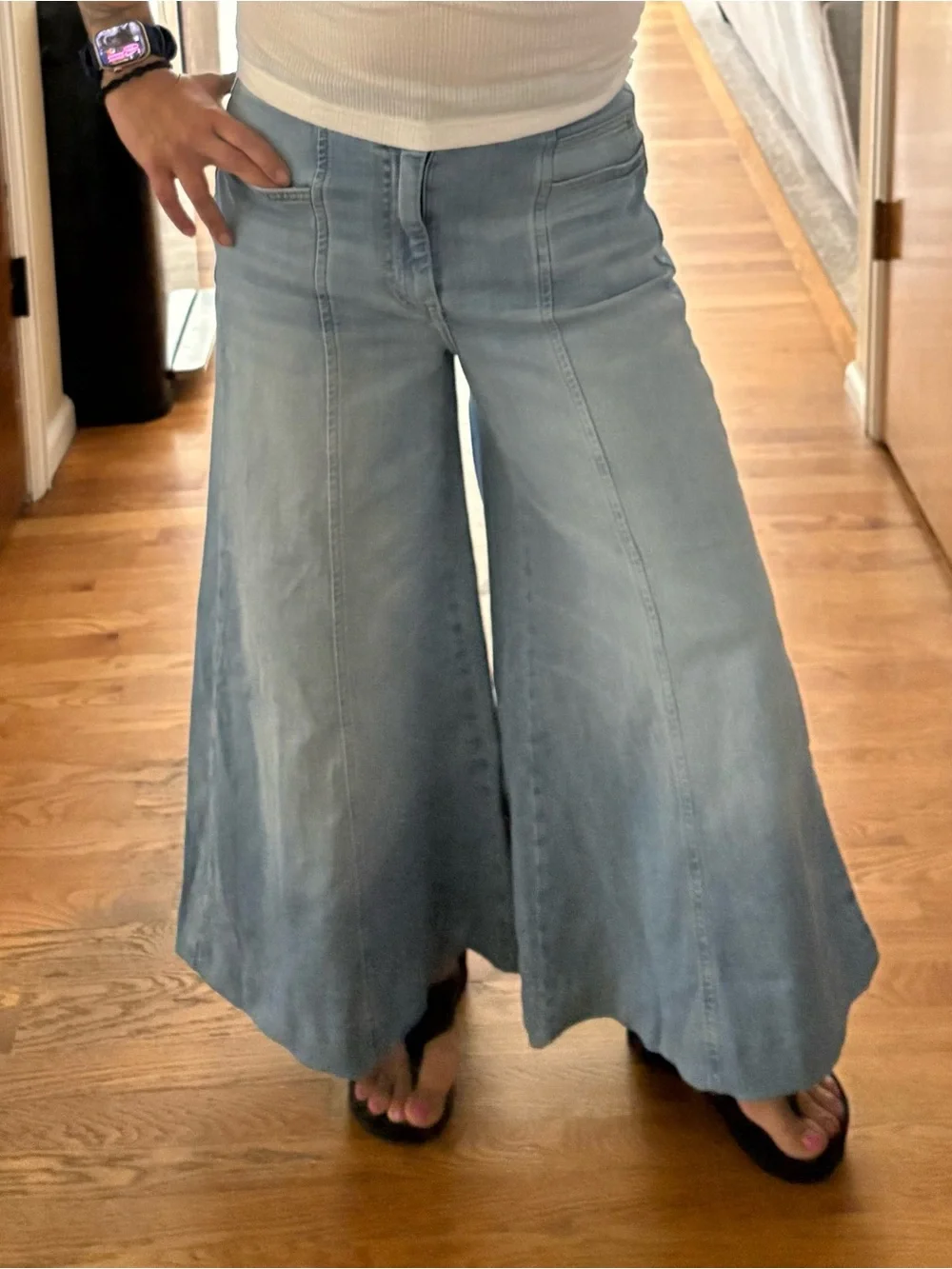 Anthropologie - Pilcro Mid-Rise Wide-Leg Crop Jeans, SZ 28, NWOT - SO CUTE ON! - Picture 5 of 6